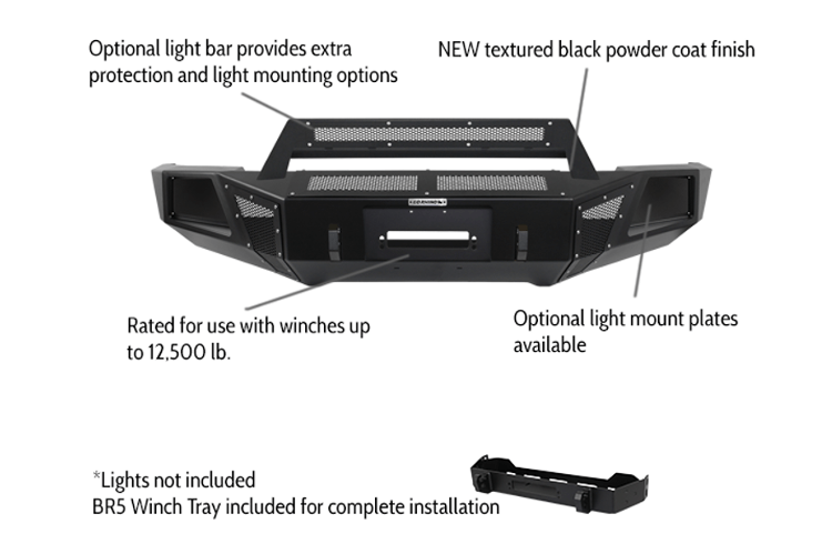 Go Rhino 24178T BR5 Front Bumper for Toyota Tundra 2014-2021