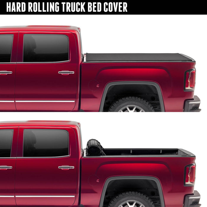 TruXedo Sentry CT Hard Rolling Truck Bed Tonneau Cover | 1572616 | 2019-2024 Chevy/GMC Silverado/Sierra, works w/ MultiPro/Flex tailgate 6' 7" Bed (79.4")