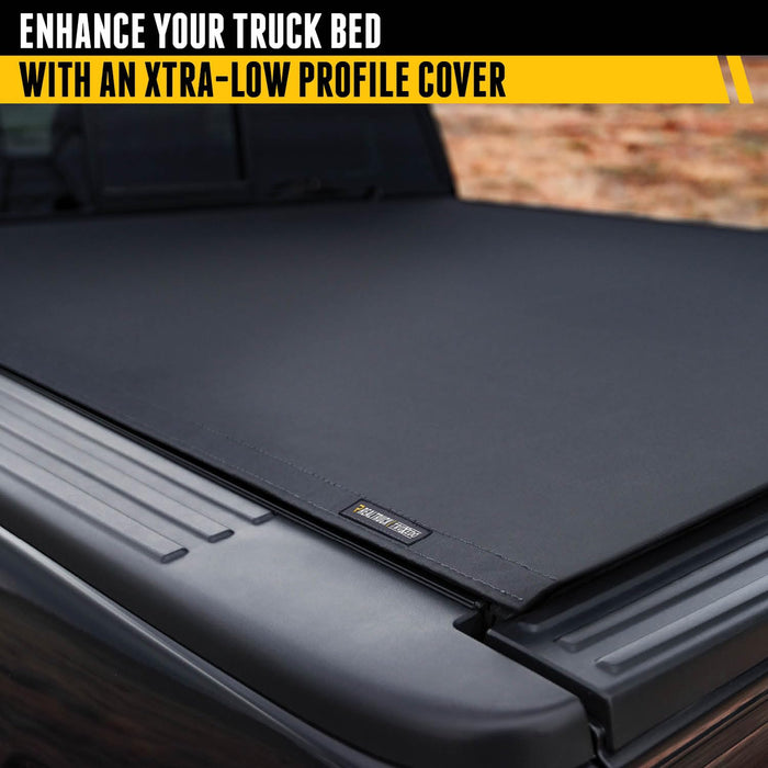 TruXedo Pro X15 Soft Roll Up Truck Bed Tonneau Cover | 1472601 | 2019-2024 Chevy/GMC Silverado/Sierra, works w/ MultiPro/Flex tailgate 6' 7" Bed (79.4")