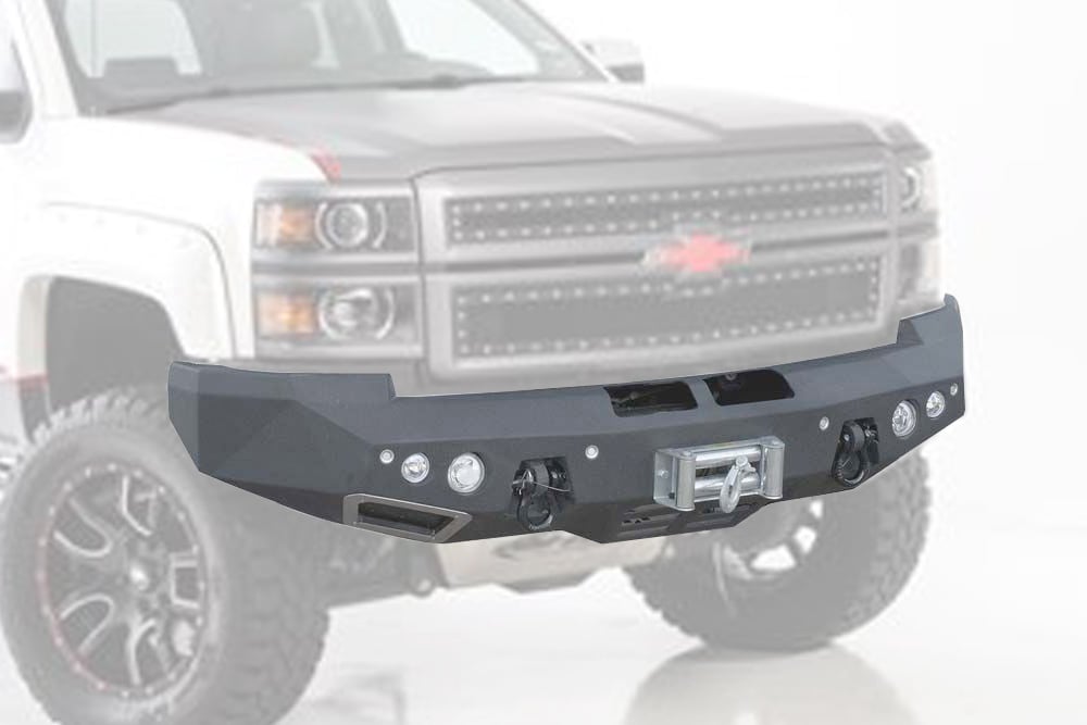 Smittybilt 612822 | M-1 Front Bumper for 2014-2016 Chevy Silverado 1500 w/ S4 Spot and Flood Lights