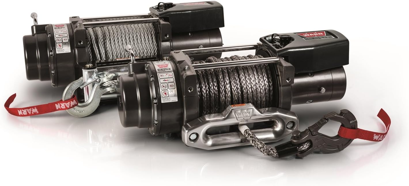 WARN 97740 (16,500 lbs capacity) Remote Synthetic Winch for Heavy-Weight