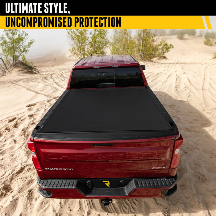 TruXedo Sentry CT Hard Rolling Truck Bed Tonneau Cover | 1572616 | 2019-2024 Chevy/GMC Silverado/Sierra, works w/ MultiPro/Flex tailgate 6' 7" Bed (79.4")