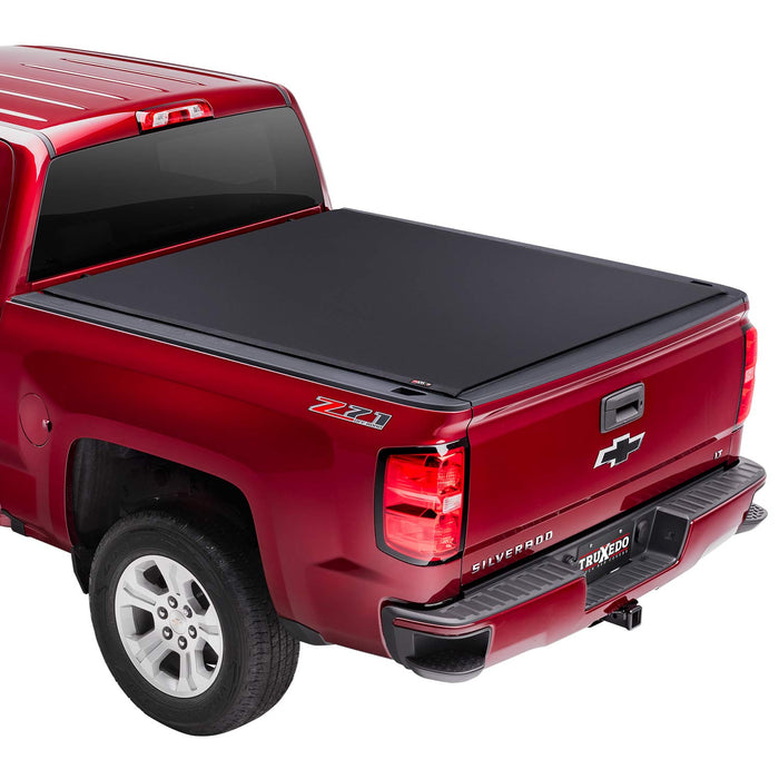 TruXedo Pro X15 Soft Roll Up Truck Bed Tonneau Cover | 1472601 | 2019-2024 Chevy/GMC Silverado/Sierra, works w/ MultiPro/Flex tailgate 6' 7" Bed (79.4")