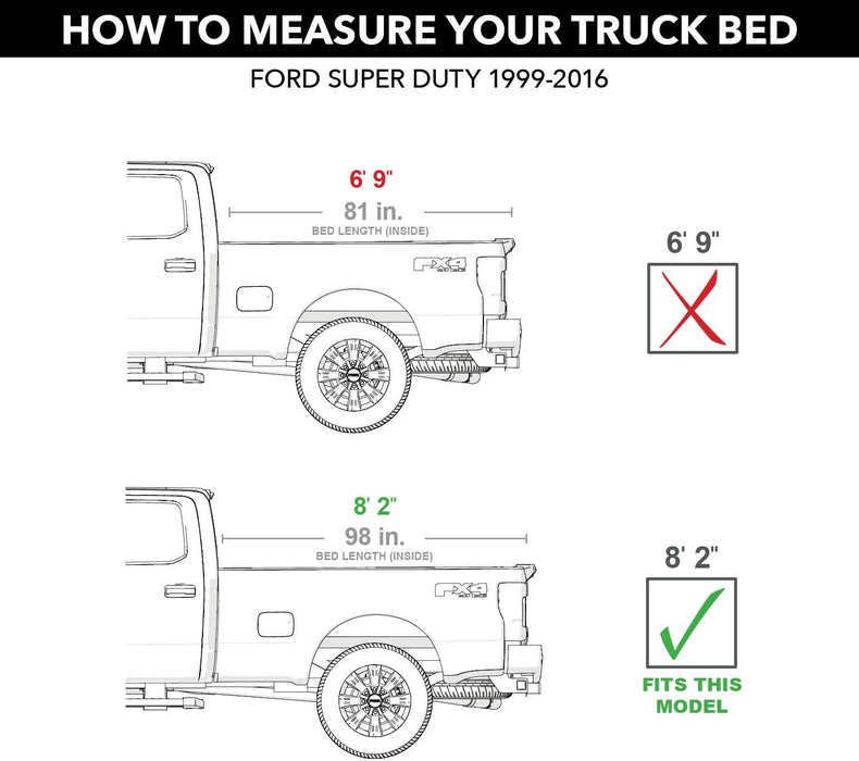 TruXedo Lo Pro Soft Roll Up Truck Bed Tonneau Cover | 569601 | Fits 2008 - 2016 Ford F-250/350/450 Super Duty 8' 2" Bed (98")