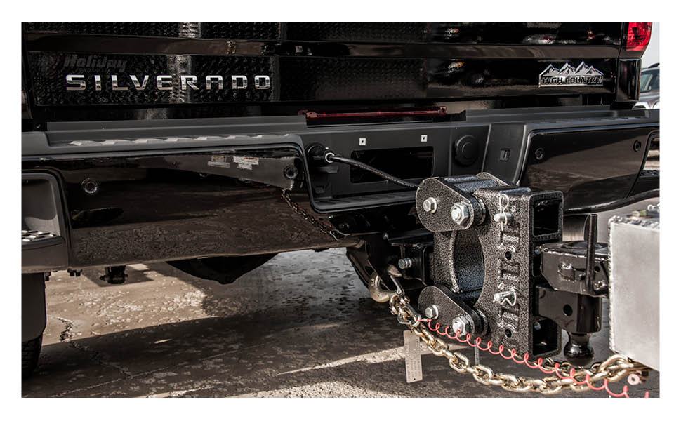 GEN-Y GH-1125 The BOSS Torsion-Flex Adjustable 7.5" Drop Hitch with GH-051 Dual-Ball, GH-032 Pintle Lock for 2.5" Receiver - 16,000 LB Towing Capacity - 1,700 LB Tongue Weight