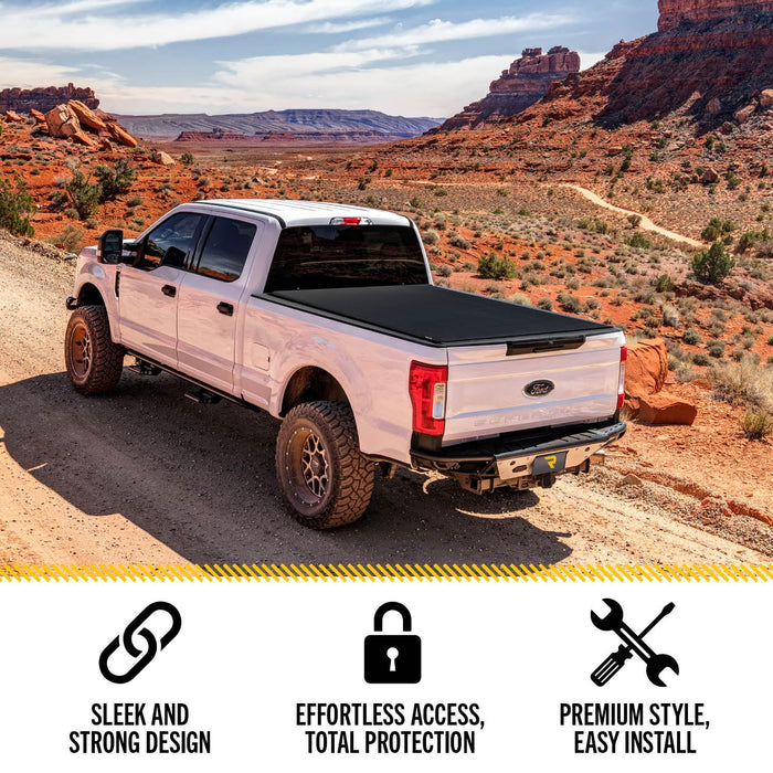 TruXedo Sentry CT Hard Rolling Truck Bed Tonneau Cover | 1572416 | 2019-2024 Chevy/GMC Silverado/Sierra, works w/ MultiPro/Flex tailgate (Will not fit Carbon Pro Bed) 5' 10" Bed (69.9")