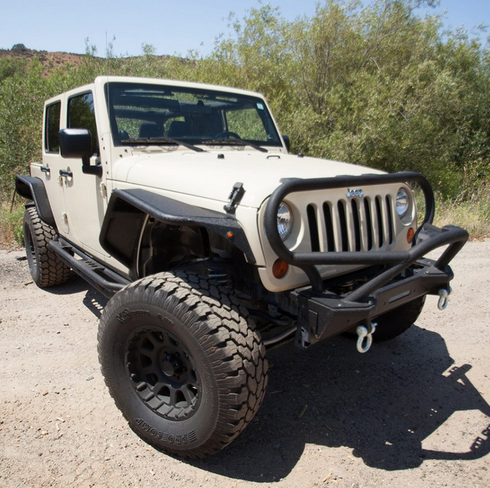 Smittybilt Rock Crawler Side Armor (Black) - 76634 | Jeep Wrangler 2007-2018