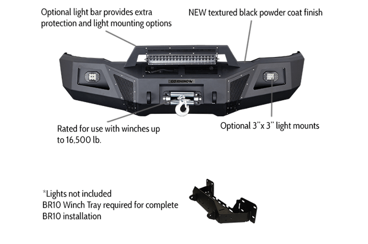 Go Rhino 24371T Ford F250/F350 Super Duty 2011-2016 BR10 Front Bumper