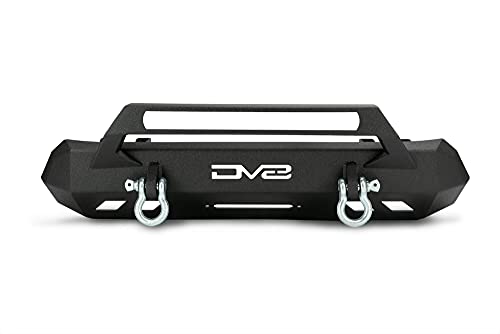 Center Mount Front Bumper for 2016-2023 Toyota Tacoma | No Cutting Required | Winch Mount Included | Integrated Bull Bar | Welded Light Tabs | Optional Light Hoop 20" Slim LED Light Bar | DV8 Offroad