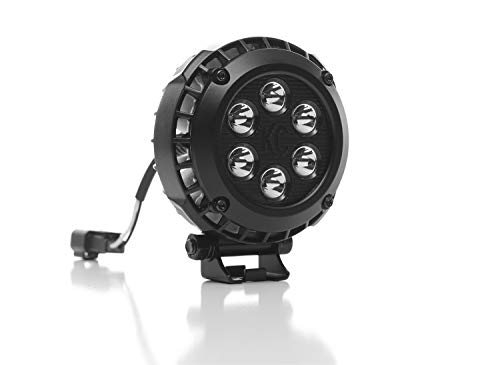 KC HiLiTES 300 4" Round LZR LED Black 24w Driving Light - Pair Pack System with Wiring Harness,White