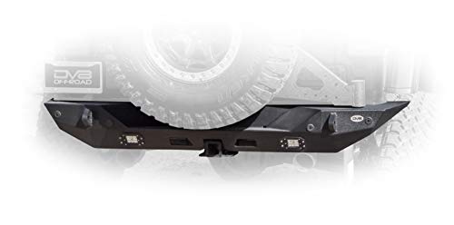 DV8 Offroad | Full Width Rear Bumper for 18-21 Wrangler JL | Flush Mount Lights Included | High Clearance | Black Finish