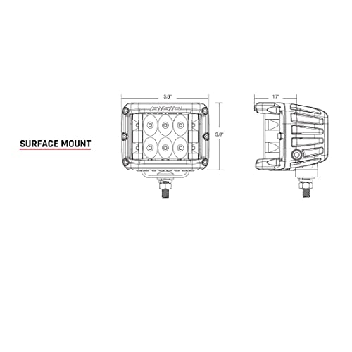 Rigid Industries 32189 | D-SS Amber-Cover Angle