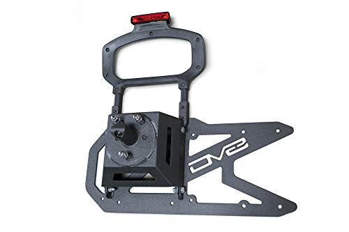 DV8 Offroad | TCJL-01 | Tire Carrier for 2018-Current Wrangler JL | Tailgate Mounted | Adjustable Tire Height | No Bumper Modifications Required | Relocated Factory Back Up Camera & 3rd Brake Light