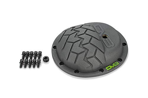 DV8 Offroad | D-JP-110001-D30 | Differential Cover fits 2007-18 Wrangler JK with Dana 30 Axle | Increased Oil Capacity | Added Structural Rigidity | Tire Tread Pattern | Grey Powder Coat