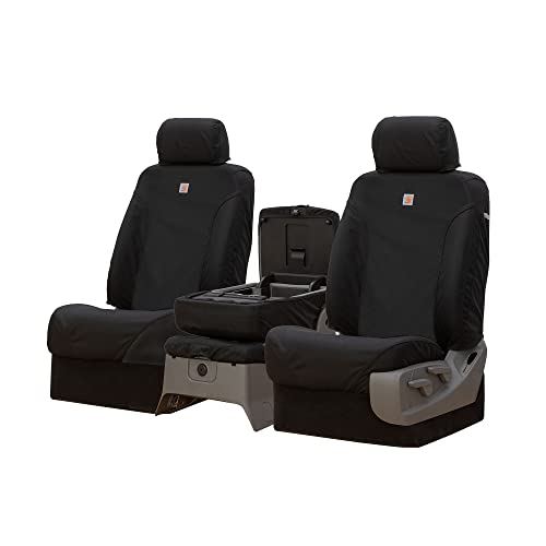 Covercraft Carhartt Super Dux SeatSaver Custom Seat Covers | SSC3475COBK | 1st Row 40/20/40 Bench Seat | Compatible with Select Chevrolet Silverado/GMC Sierra 1500/2500/3500 Models | Black