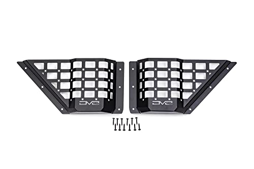 DV8 Offroad Front Door Pocket Molle Panels for 2021+ Ford Bronco 6th Gen | Driver & Passenger Side Pair | Increased Capacity of Door Pockets | Compatible with Molle Accessories