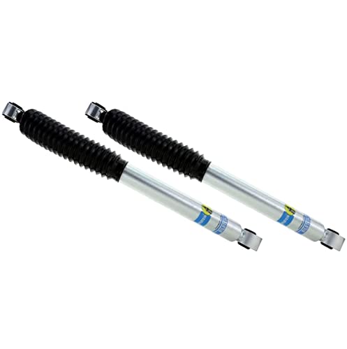 Bilstein B8 5100 Pair of Front and Rear Monotube Gas Shock Absorbers with Steering Damper for Silverado Sierra 1500 2500 3500 | Includes TrendsAuto Decal Sticker | 24-186735 24-186742 33-174525