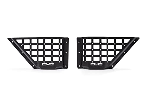 DV8 Offroad Front Door Pocket Molle Panels for 2021+ Ford Bronco 6th Gen | Driver & Passenger Side Pair | Increased Capacity of Door Pockets | Compatible with Molle Accessories