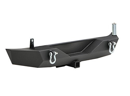 Smittybilt 76856-01 XRC Rear Bumper with Hitch and Tire Carrier for Jeep JK, (Box 1 of 2)