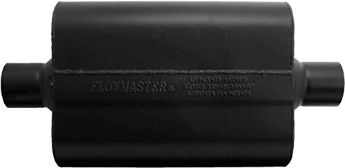 NEW FLOWMASTER SUPER 44 SERIES CHAMBERED MUFFLER,BLACK,2.5" CENTER IN-CENTER OUT