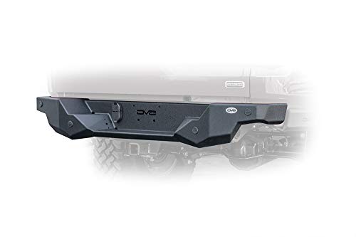 DV8 Offroad | RBGL-04 | Rear Bumper for 2020-22 Gladiator JT | High Clearance Edges | Cube LED Light Mounts | Works with Factory Hitch | Includes License Plate Lights | Accommodates Factory Sensors