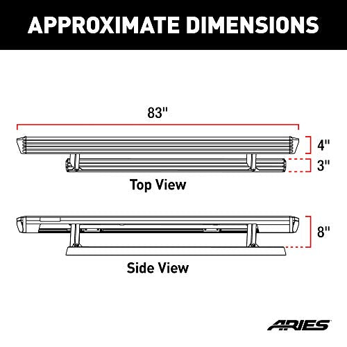 ARIES 3048321 ActionTrac 83-Inch Retractable Powered Running Boards, Select Ford F-150, F-250, F-350, F-450, F-550 Crew Cab