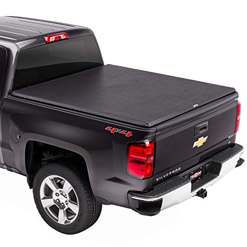 TruXedo TruXport Soft Roll Up Truck Bed Tonneau Cover | 271801 | Fits 2014 - 2018, 2019 Limited/Legacy Chevy/GMC Silverado/Sierra 1500 5' 9" Bed (69.3") , Black