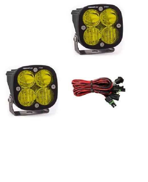 Baja Designs Squadron Pro LED Pair Driving/Combo Amber Light Kit & Rock Guards