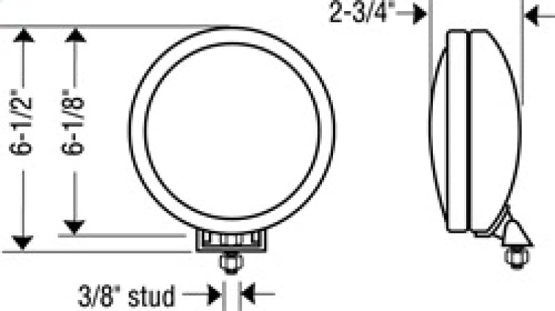 KC HiLiTES 1135 Apollo Pro 6"" 55W Replacement Fog Light with Polymax Housing and Stone Guard for Jeep Wrangler TJ