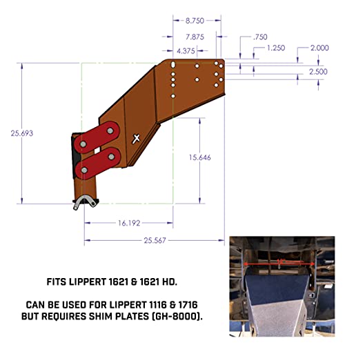 GEN-Y GH-8055AL Executive Torsion-Flex Auto Latch Fifth Wheel to Gooseneck - 2 5/16" Coupler, 2.5K - 4.5K Pin Weight, 25K Towing Capacity - Check Fitment Chart