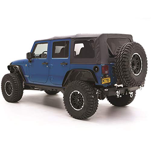 Smittybilt Replacement Soft Top with Tinted Windows and No Upper Doors (Black Diamond) - 9085235