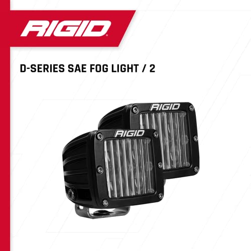 Rigid Industries - D-Series SAE Fog Light, Day Light Fog Light, Off Roading Fog Light for Automotive (Set of 2)