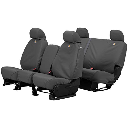 Covercraft SSC2474CAGY Carhartt SeatSaver Front Row Custom Fit Seat Cover for Select Toyota Tundra Models - Duck Weave (Gravel)