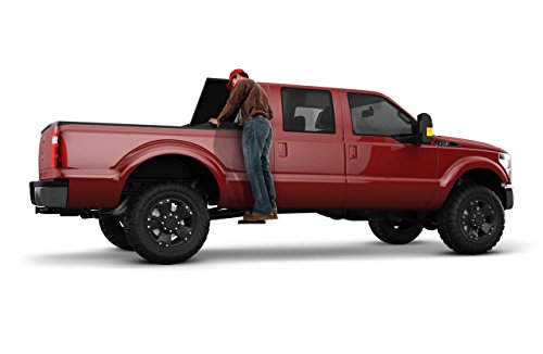AMP Research 75403-01A BedStep2 Retractable Truck Bed Side Step for 1999-2016 Ford F-250/F-350, 2008-2016 Ford F-450/F-550, All Beds , Black , Large