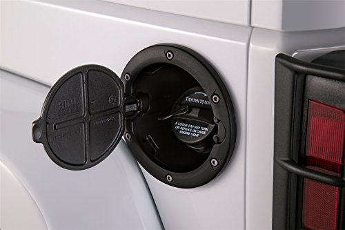 AMP Research 73000-01A Black Fuel Door for 2007-2018 Jeep Wrangler JK/JK Unlimited, 2-Door/4-Door