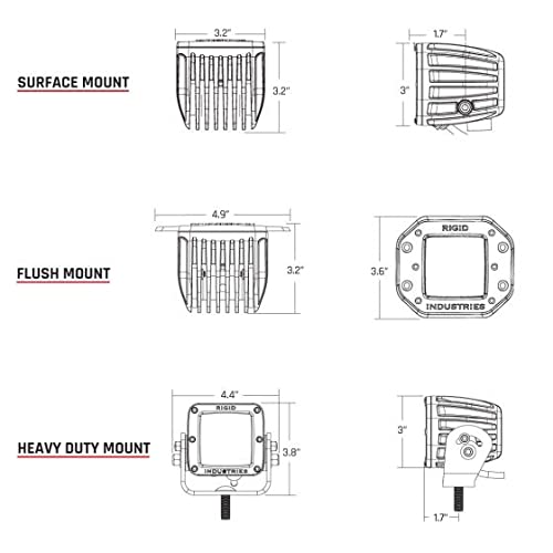 Rigid Industries 701513 WHT D-Series PRO SP DIFF SM