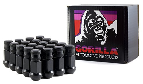 Gorilla Automotive 45128BC-20 Black 12mm x 1.25 Thread Size Forged Steel Chrome Finish Closed End Lug Nut, (Pack of 20)
