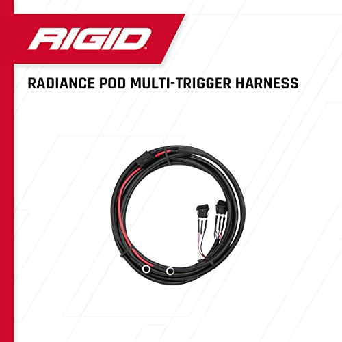 Rigid Industries 40200 | Radiance Multi-Trigger Harness (2 Switch Single Relay): LED Light Wiring Harness