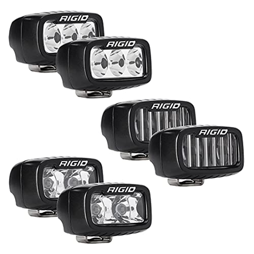 Rigid Industries 46731 Triple SR-M Fog Light Bumper Mount KIT - Fits 2021 Ford Bronco Full Size (Includes 6 Rigid Industries SR-M LED Lights)