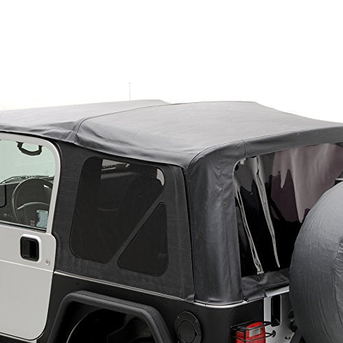 Smittybilt Replacement Soft Top with Tinted Windows and Upper Door Skins (Black Diamond) - 9970235