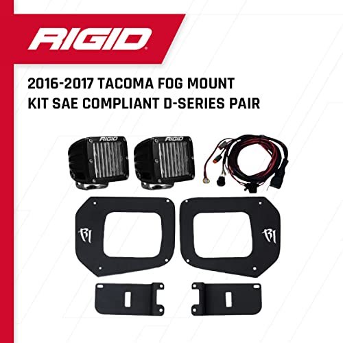 Rigid Industries - 2016-2017  Toyota Tacoma Fog Mounting Kit, Set of 2 Mounts and 2 Fog Lights