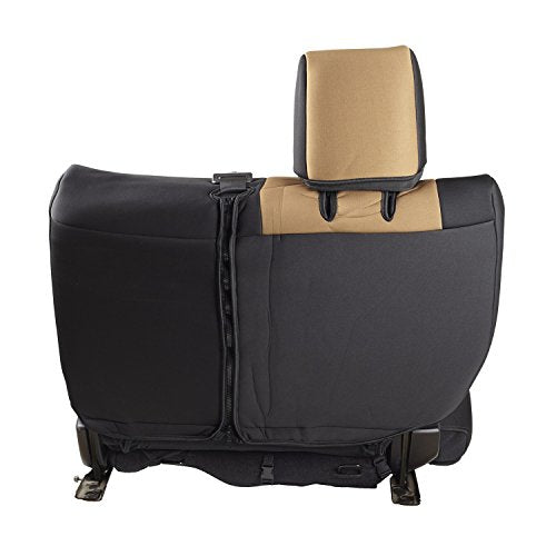 Smittybilt Neoprene Front and Rear Seat Cover Kit (Black/Tan) - 471225