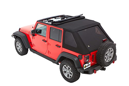 Bestop 56853-35 Black Diamond Trektop for 2007-2018 Jeep Wrangler JK Unlimited 4-Door