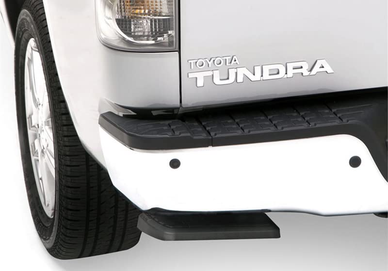 AMP Research 75309-01A Bedstep Retractable Bumper Step for 2014-2021 Toyota Tundra, For Non-Resin Inner Structure Bumpers Only , Black , Large