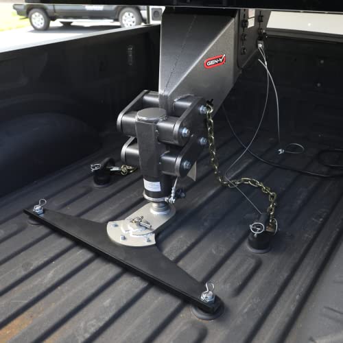 GEN-Y GH-21006 GoosePuck 5" Offset Gooseneck Ball for OEM Puck Mount System fits GM Short Bed 2020 to Current - 25,000 LB Towing Capacity