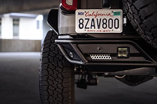 Rear License Plate Relocation Bracket for 2021-2023 Ford Bronco | Bolts to OEM Tire Carrier & Corner Bolts | Compatible with Aftermarket Rear Bumper | Quick & Easy Installation | DV8 Offroad