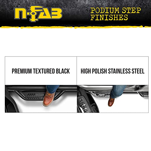 N-Fab Podium LG Steps | Textured Black, Cab Length | HPC1980CC-TX | Fits 2019-2023 Chevrolet/GMC 1500, 2020-2021 2500 / 3500 (Next Generation) Crew Cab All Beds, SRW/DRW Gas/Diesel