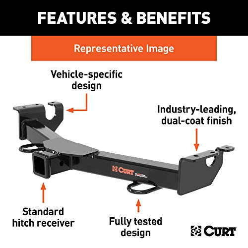 CURT 31108 2-Inch Front Receiver Hitch, Select Chevrolet Silverado, Suburban, GMC Sierra, Yukon XL, Fascia Trimming