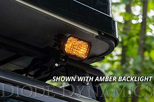 Diode Dynamics Stage Series 2in SAE/DOT White Sport Standard LED Pod (Pair), Combo w/Amber Backlight