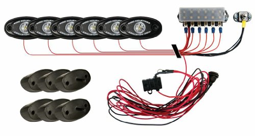 Rigid Industries 40025 Cool White Rock Light Kit with 6 Lights